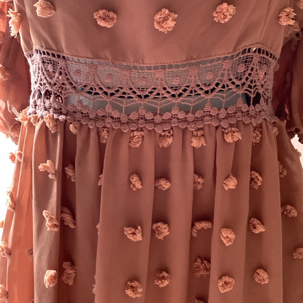 BNWT ASOS RUST / ORANGE BOHO DRESS - Picture 3 of 14